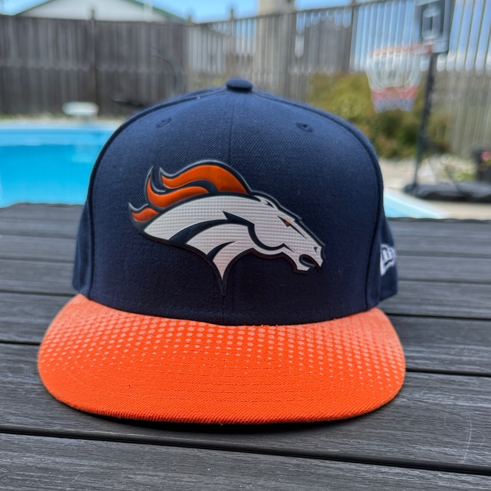 New Era Broncos Navy and Orange Cap
